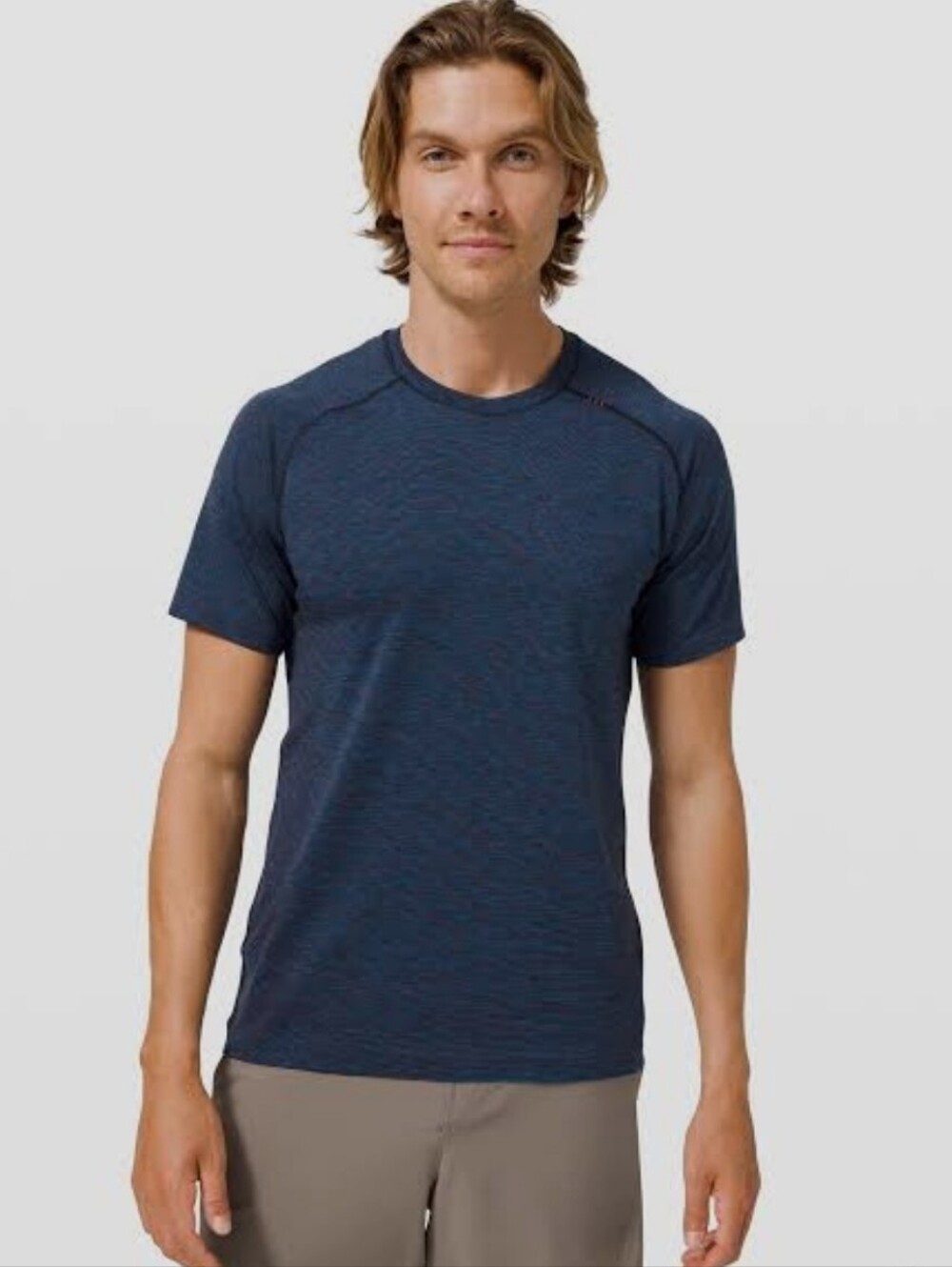 Lululemon Metal Vent Tech Short Sleeve 2.0 Prismatic Nautical Navy Black Blue LG